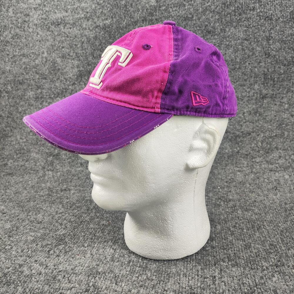 Texas Rangers Hat Cap Strap Back Youth Purple MLB Baseball New Era Flowers